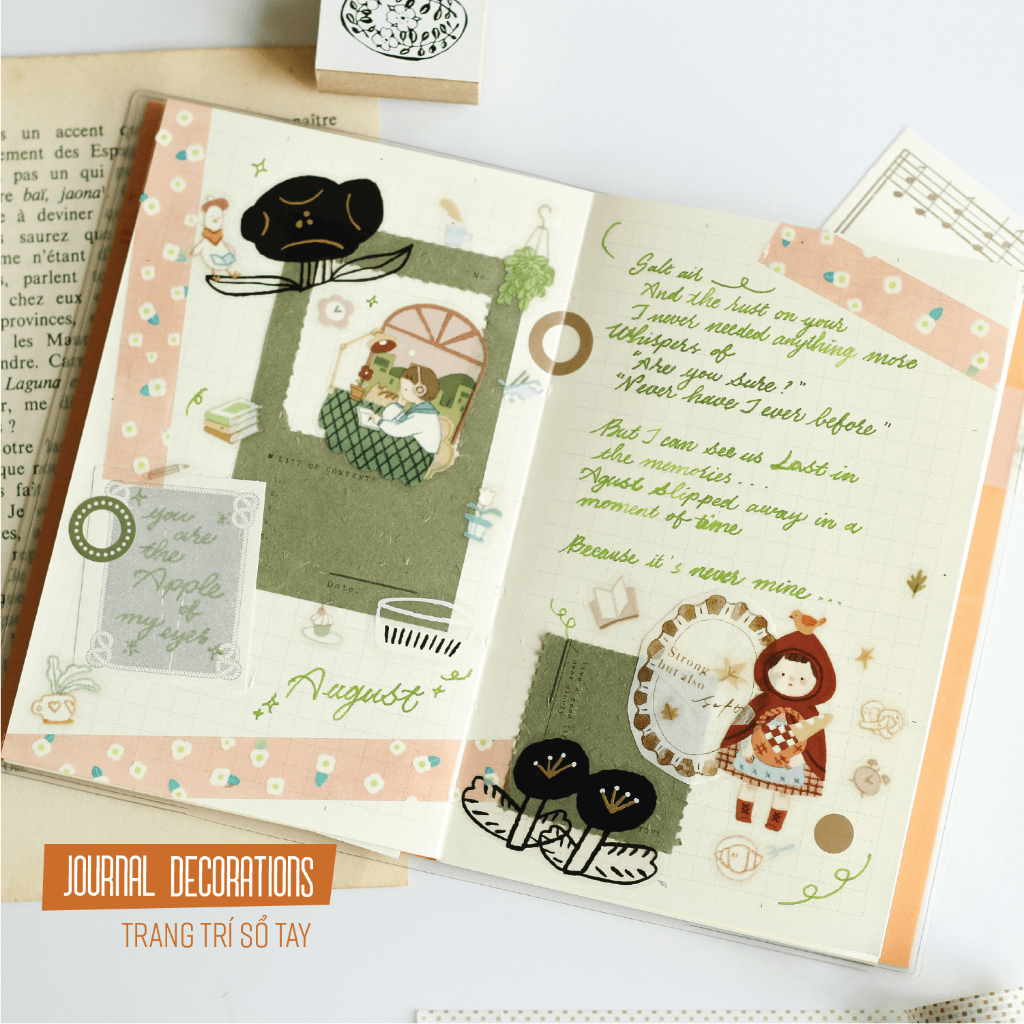 Sticker Palette series | Chất PET | Vân mực nổi by teayoushop