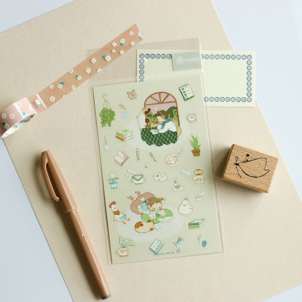 Sticker Palette series | Chất PET | Vân mực nổi by teayoushop