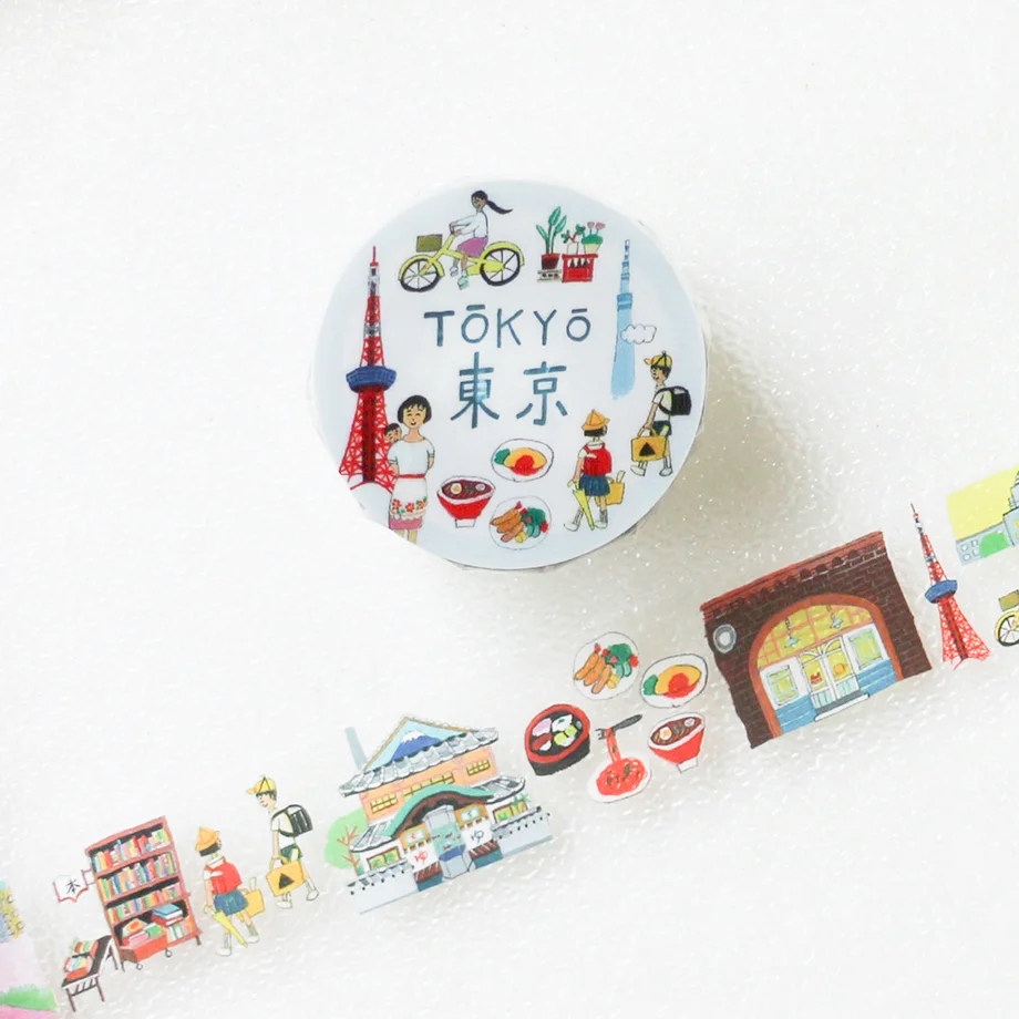 Chiết chu kì 1 m | các mẫu washi tape - pet tape hãng Cozyca Nhật Bản
