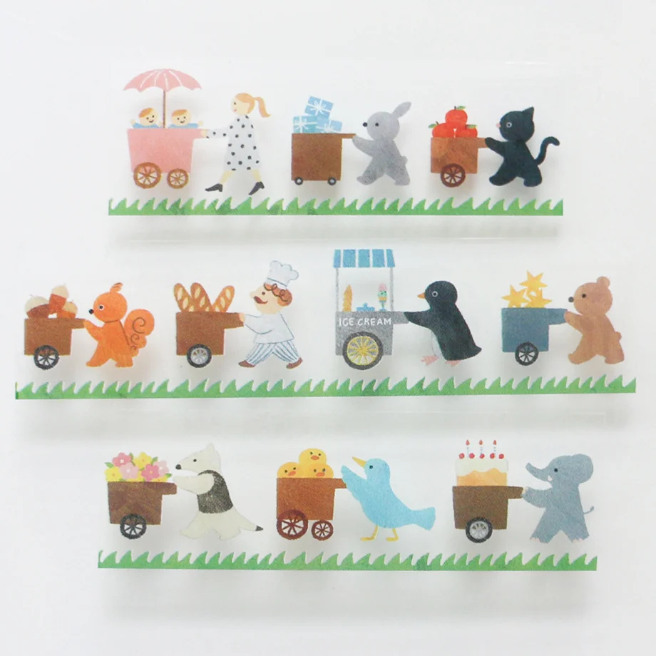 Chiết chu kì 1 m | các mẫu washi tape - pet tape hãng Cozyca Nhật Bản