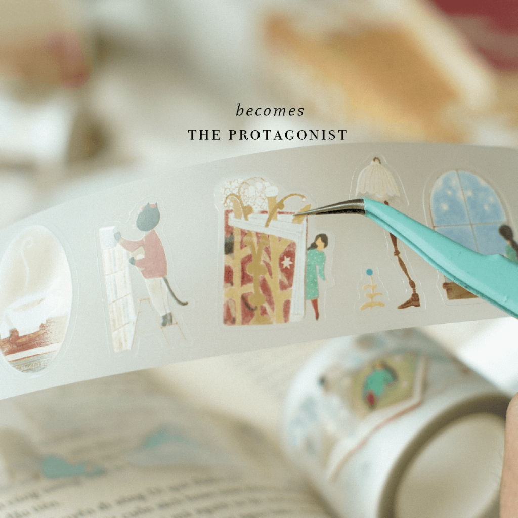 PET Tape Stickers - hình dán bế sẵn 'The Enchanted Library' by teayoushop