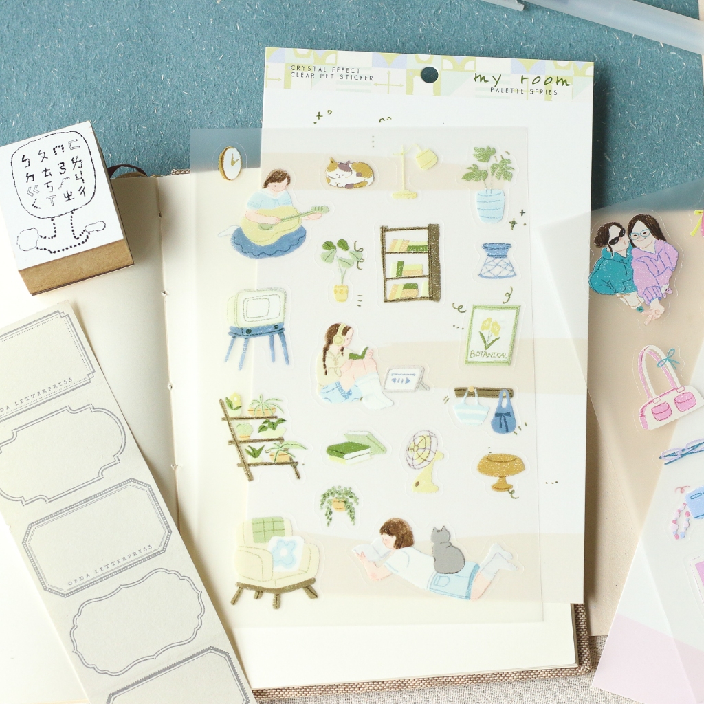 Sticker Palette series | Chất PET | Vân mực nổi by teayoushop