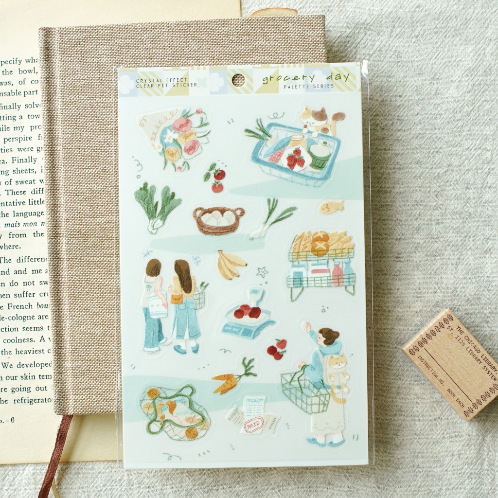 Sticker Palette series | Chất PET | Vân mực nổi by teayoushop