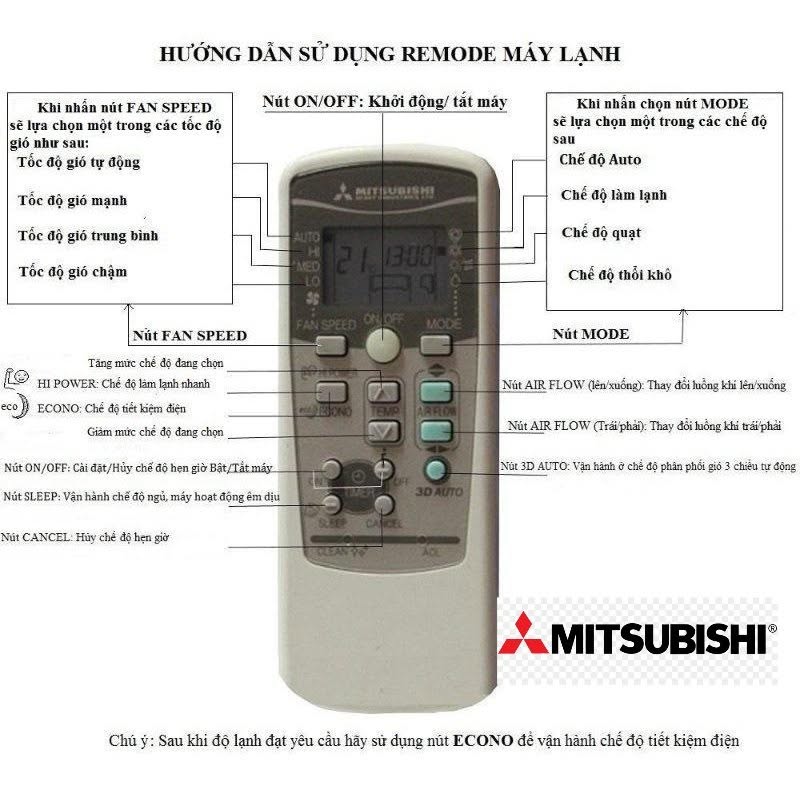 Hướng dẫn sử dụng remote máy lạnh