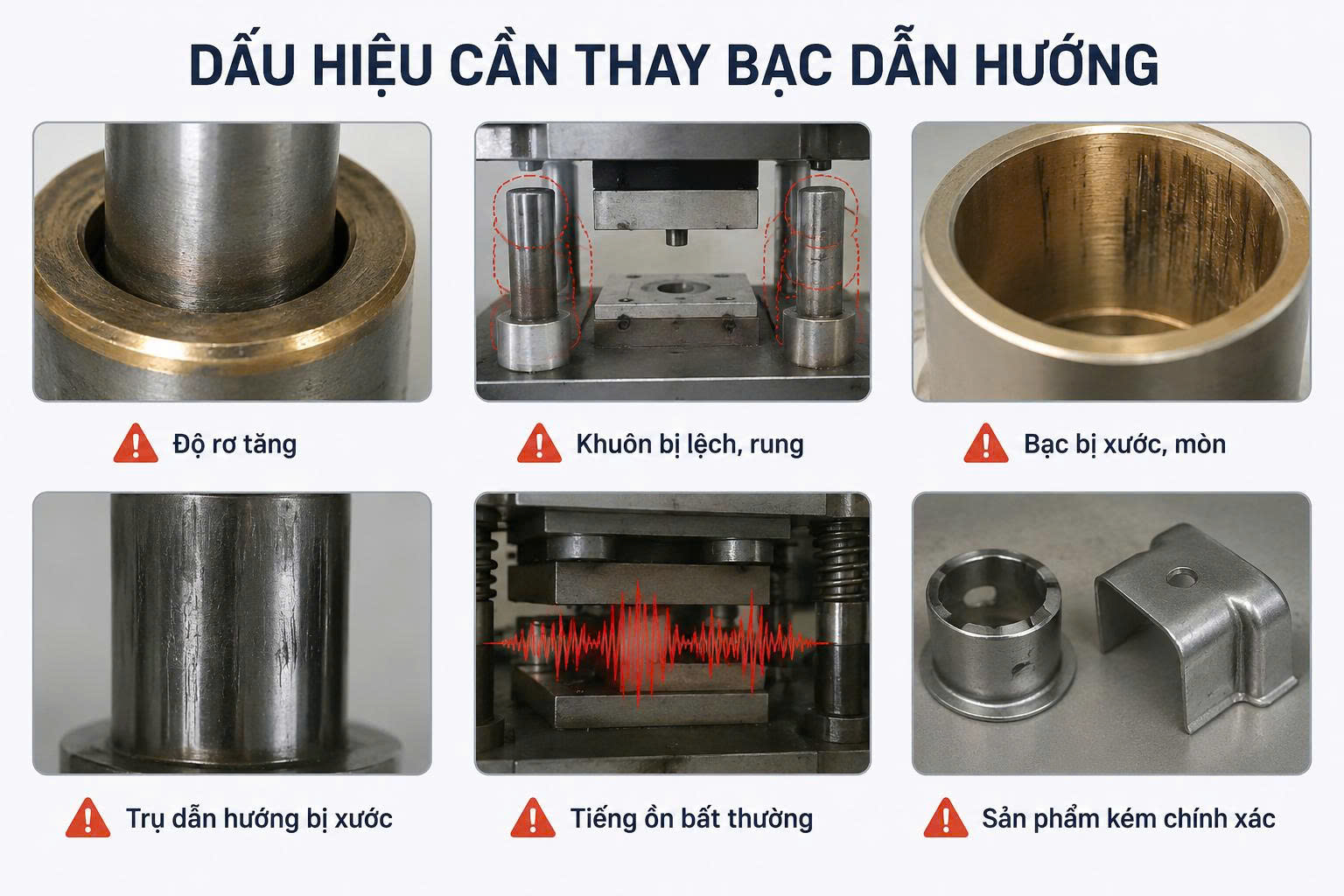 Khi nào cần thay bạc dẫn hướng? 6 dấu hiệu nhận biết