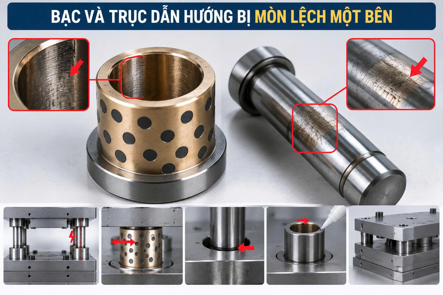 Bạc Và Trục Dẫn Hướng Bị Mòn Lệch Một Bên: Nguyên Nhân Do Đâu?