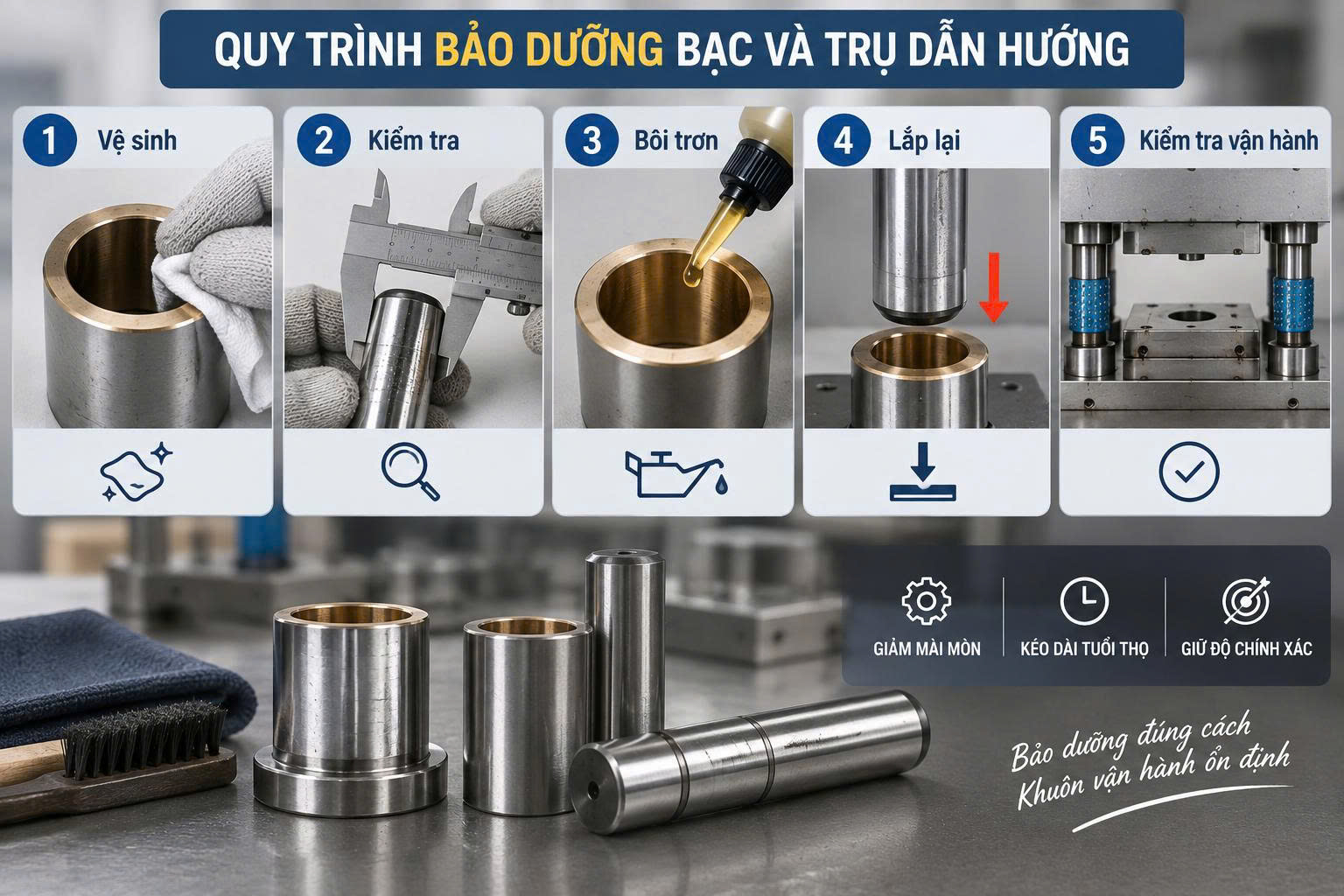 quy trình bảo dưỡng bạc