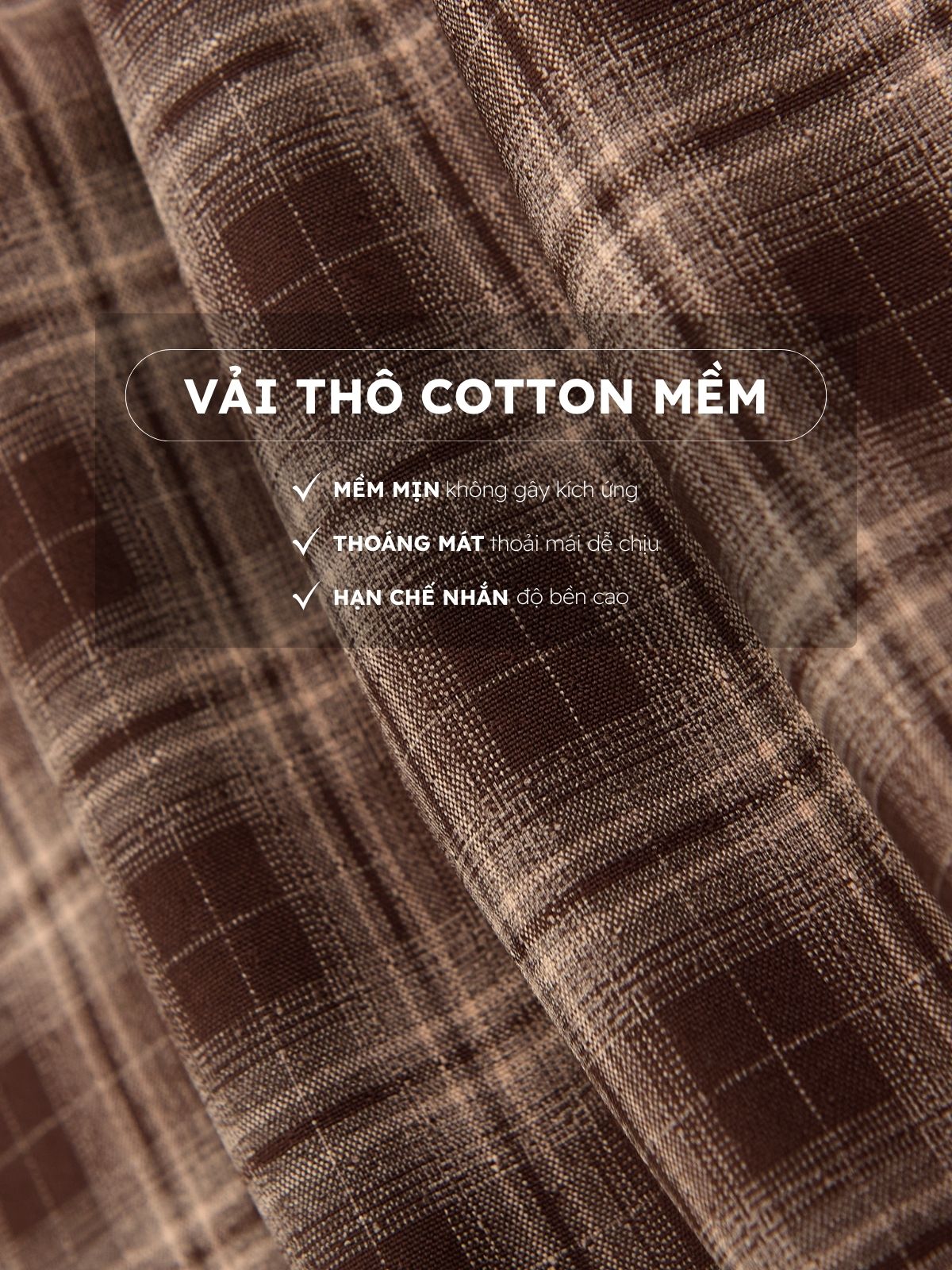 Chất liệu thô cotton cao cấp