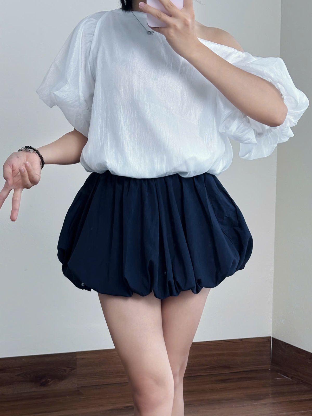 Chân váy bí ngô CV88 màu xanh navy
