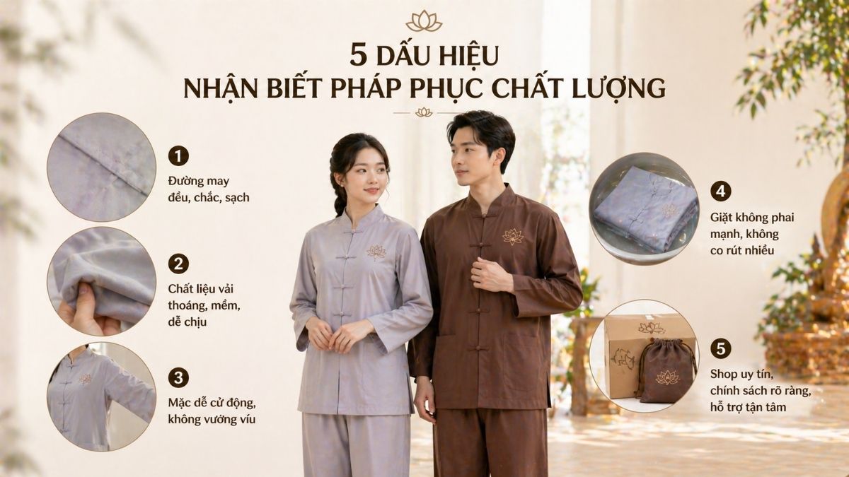 5 dấu hiệu nhận biết một bộ pháp phục chất lượng