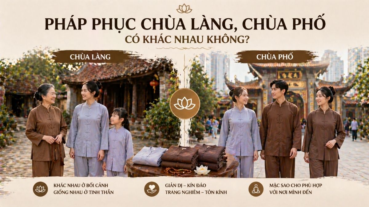 Pháp phục chùa làng, chùa phố: Có khác nhau không?