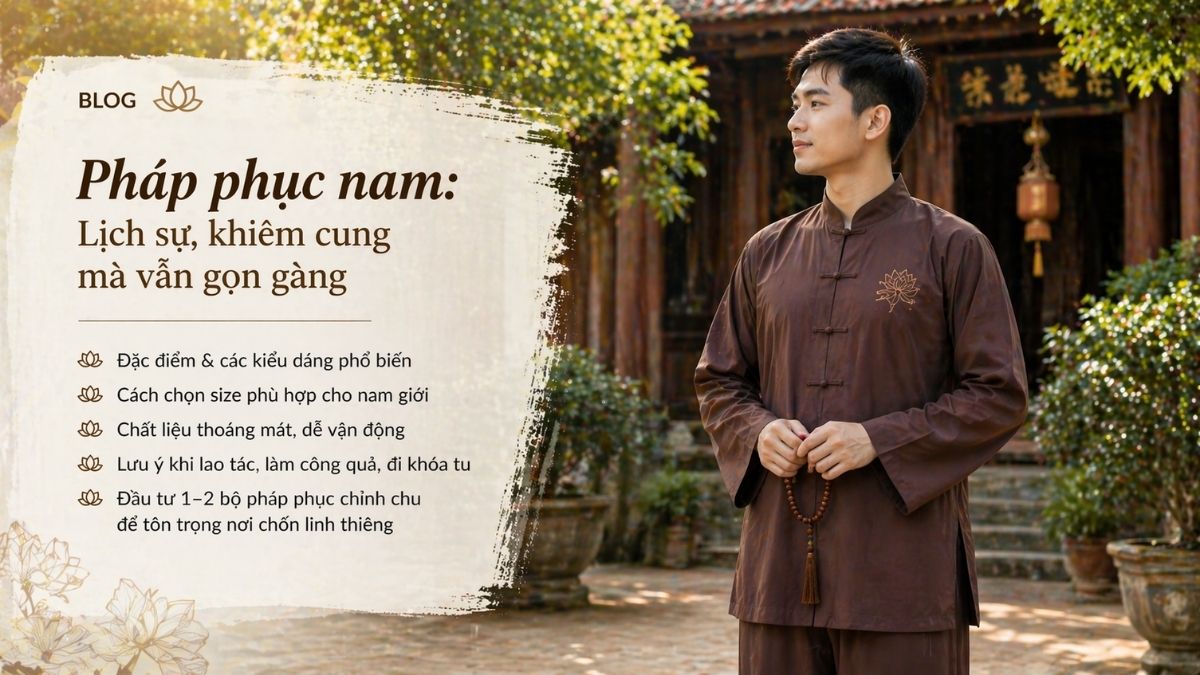 Pháp phục nam: Chọn sao cho lịch sự, gọn gàng mà vẫn trang nghiêm