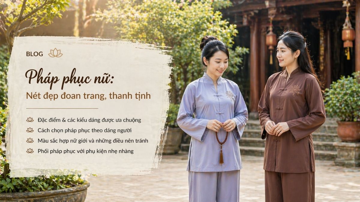 Pháp phục nữ: Vẻ đẹp đoan trang, thanh tịnh nơi cửa Phật