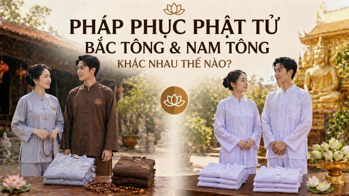 Pháp phục Phật tử Bắc tông và Nam tông khác nhau thế nào?