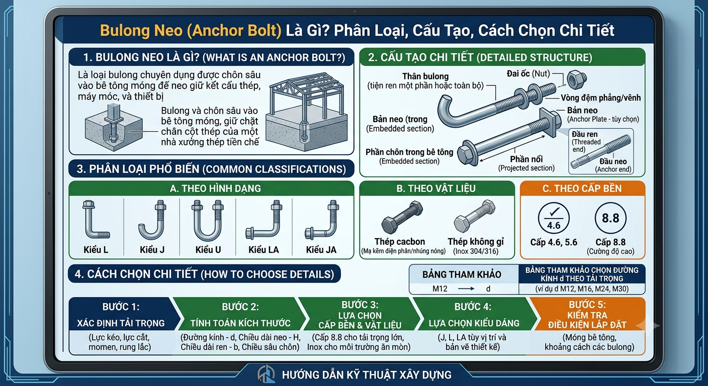 Bulong Neo (Anchor Bolt): Tất Cả Những Gì Bạn Cần Biết