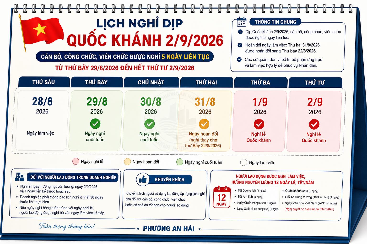 THÔNG TIN LỄ QUỐC KHÁCH 2/9 ĐƯỢC NGHỈ 5 NGÀY (Dự Kiến)