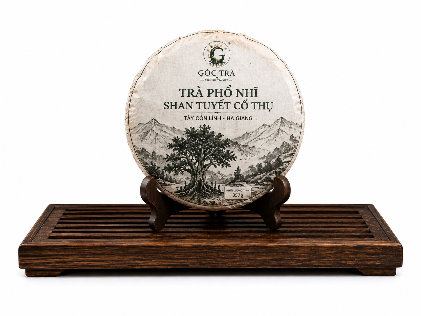 Bánh Trà Phổ Nhĩ Shan Tuyết Cổ Thụ 357g