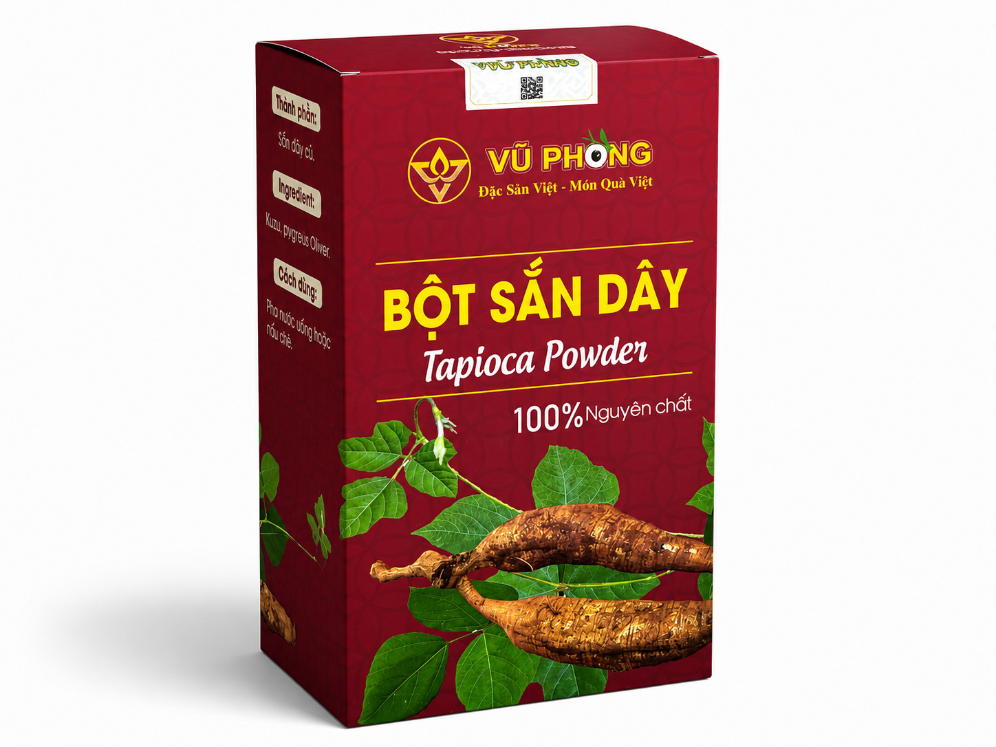 Bột Sắn Dây Vũ Phong hộp giấy 500gram