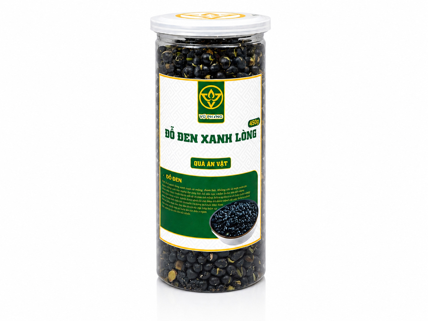 Đỗ Đen Xanh Lòng Rang Muối Vũ Phong hộp 450gram