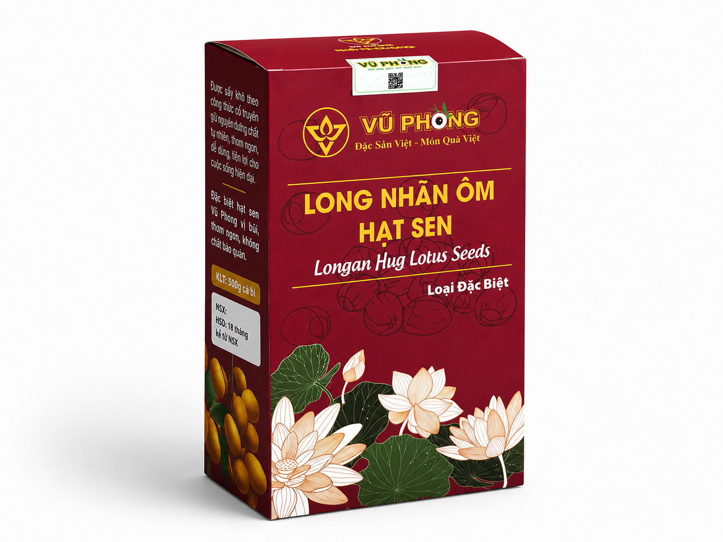 Long Nhãn Ôm Sen Vũ Phong hộp 500g