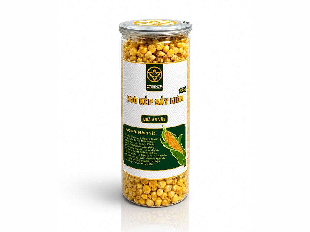 Ngô Nếp Sấy Giòn Vũ Phong hộp 350gram