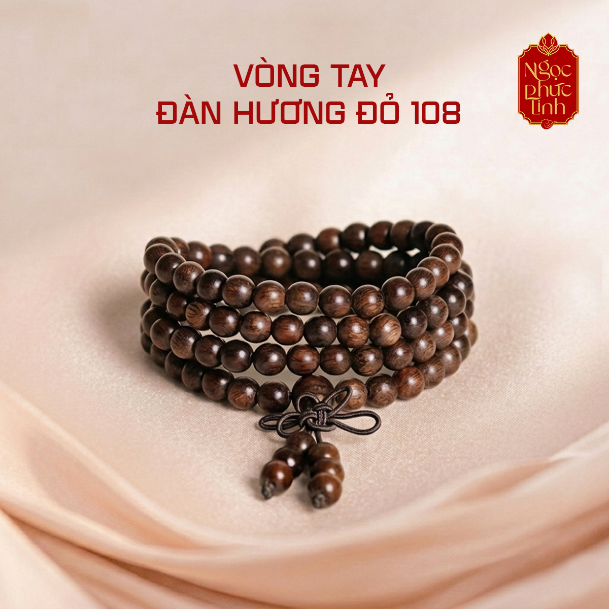 Chuỗi 108 Gỗ Đàn Hương Đỏ - 6mm