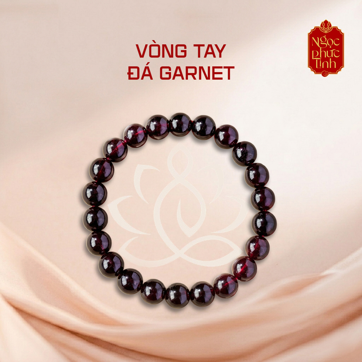 Vòng Tay Đá Hồng Ngọc 6mm