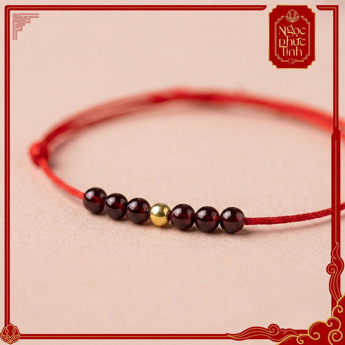 Vòng Tay Chỉ Đỏ Hồng Ngọc Lựu