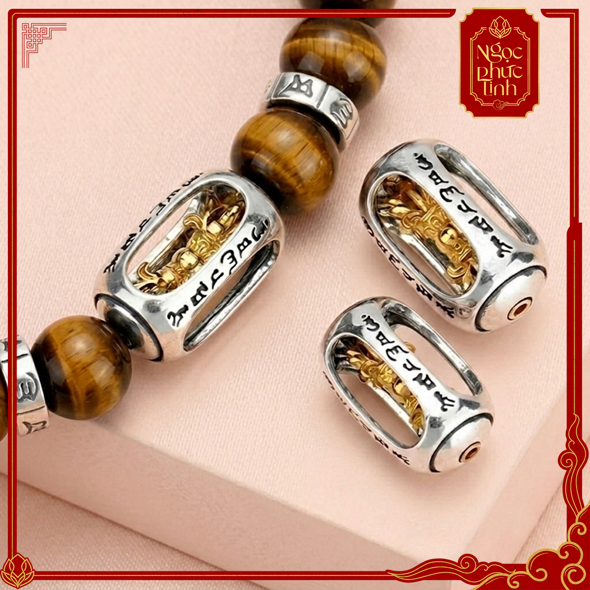 Vòng Tay Đá Mắt Hổ Xanh Kim Cang Chuỳ - 12mm
