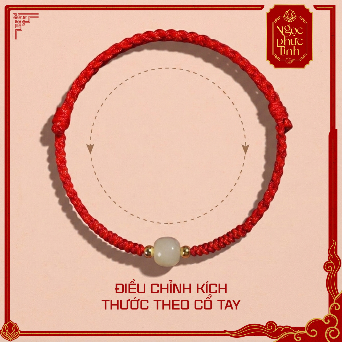 Vòng Tay Chỉ Đỏ Ngọc Bích