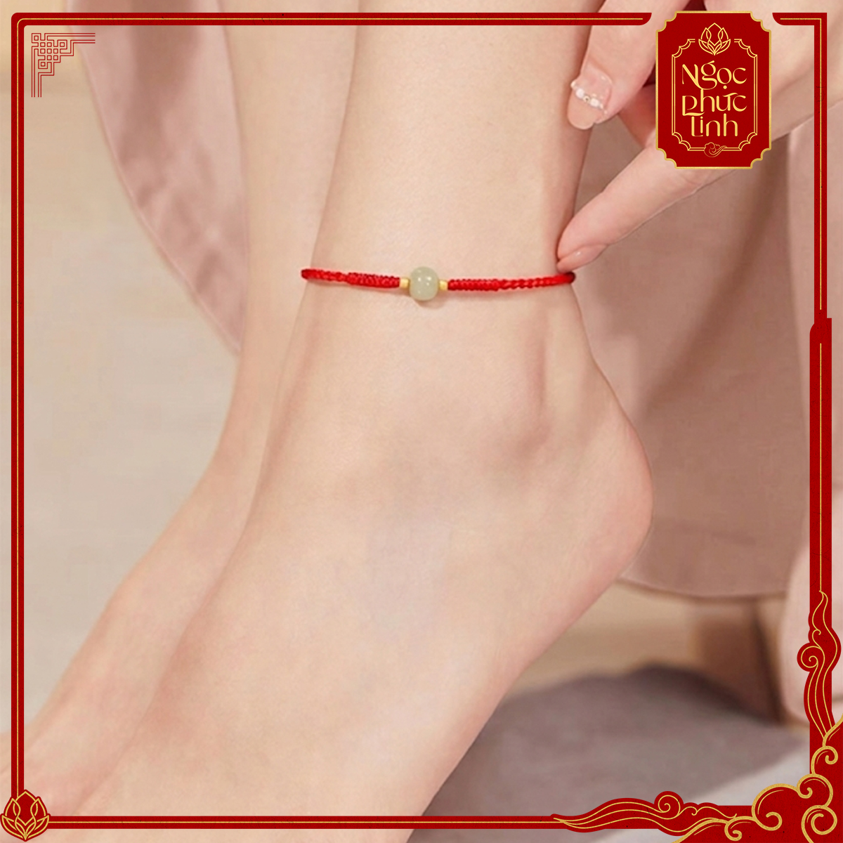 Vòng Tay Chỉ Đỏ Ngọc Bích