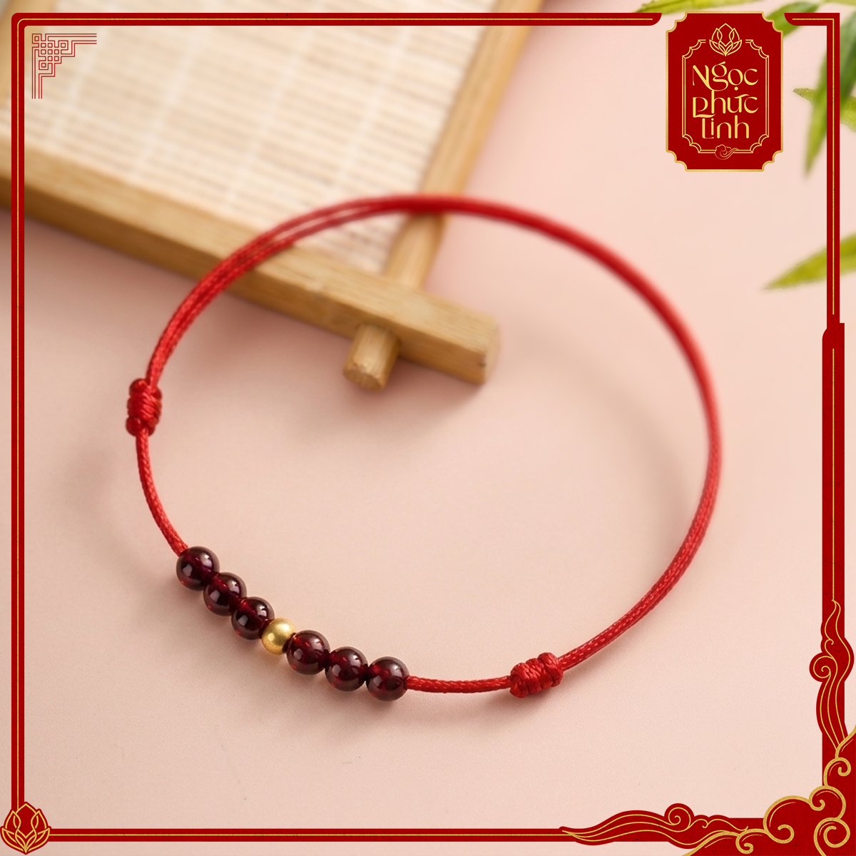 Vòng Tay Chỉ Đỏ Hồng Ngọc Lựu