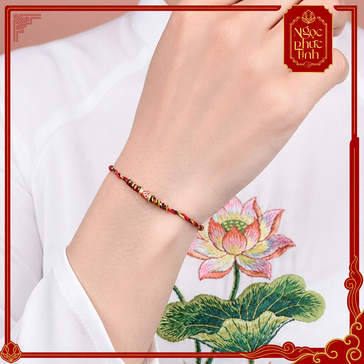 Vòng Tay Chỉ Ngũ Sắc Phúc Ngư