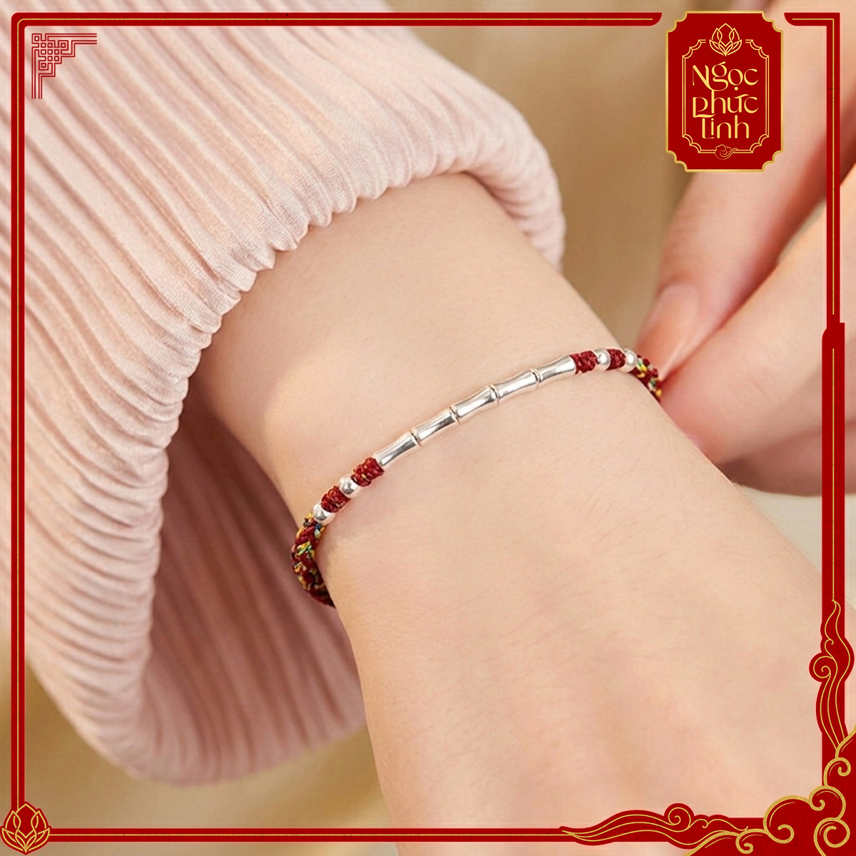 Vòng Tay Chỉ Ngũ Sắc Thanh Trúc