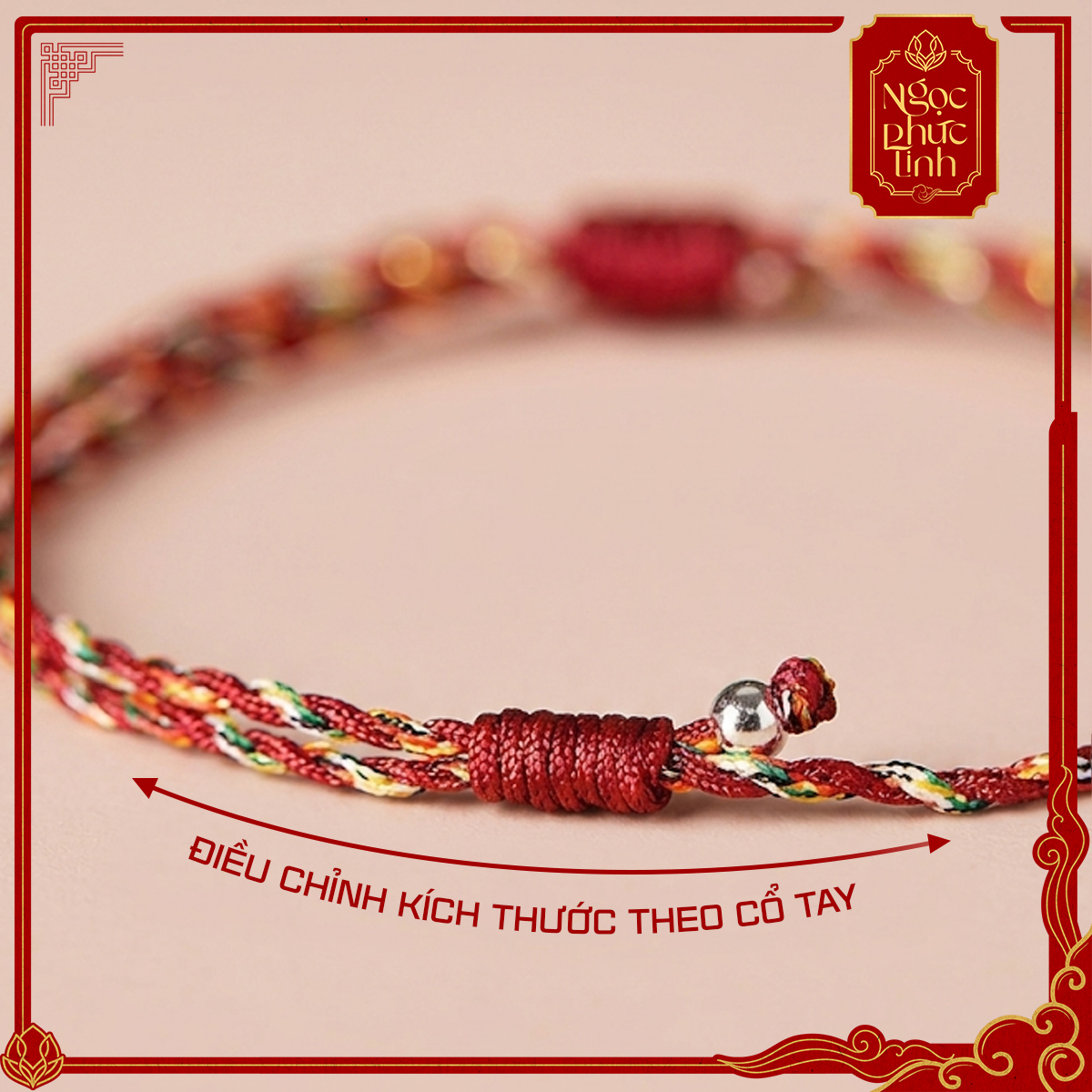 Vòng Tay Chỉ Ngũ Sắc Linh Ngư