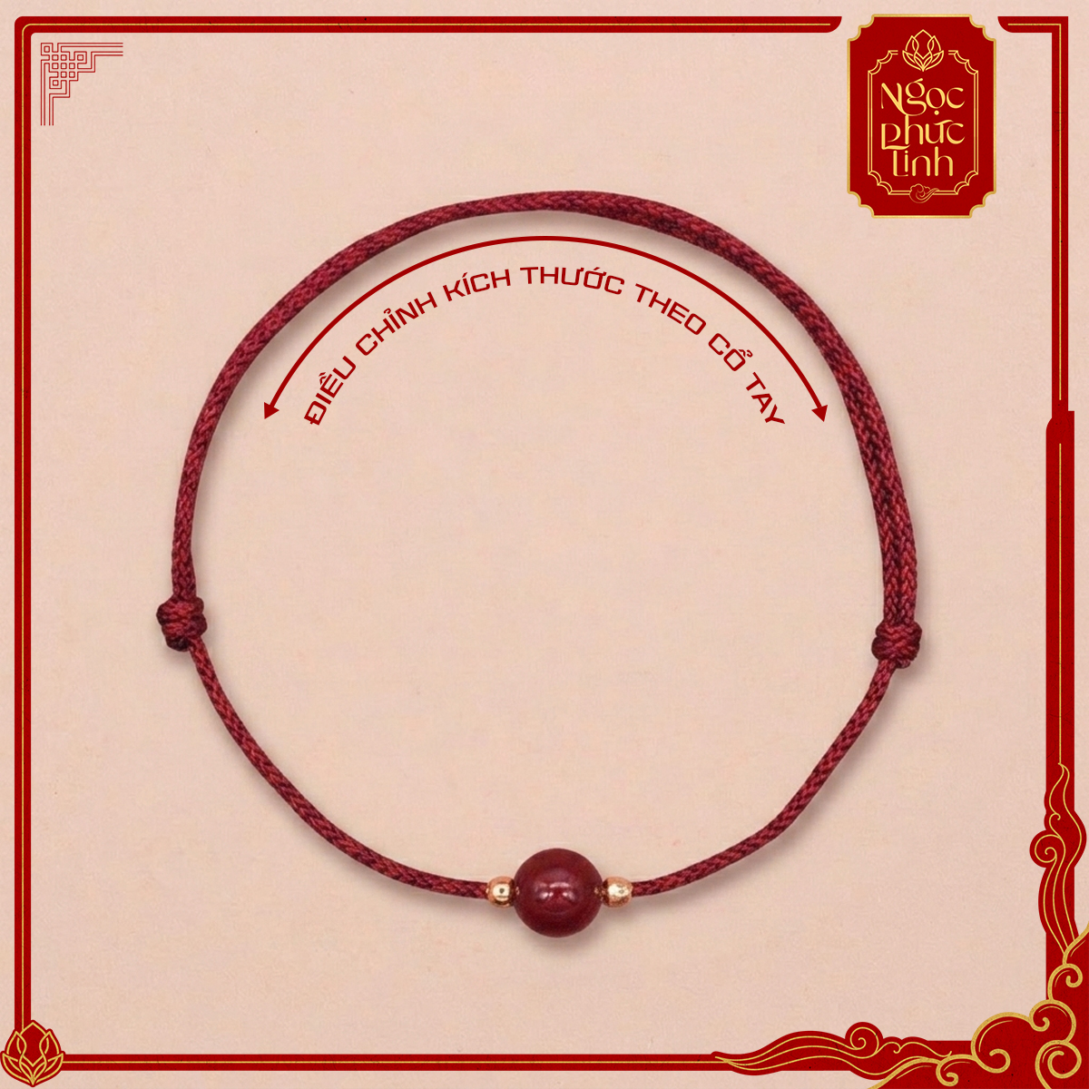 Vòng Tay Chỉ Đỏ Ngọc Châu Chu Sa