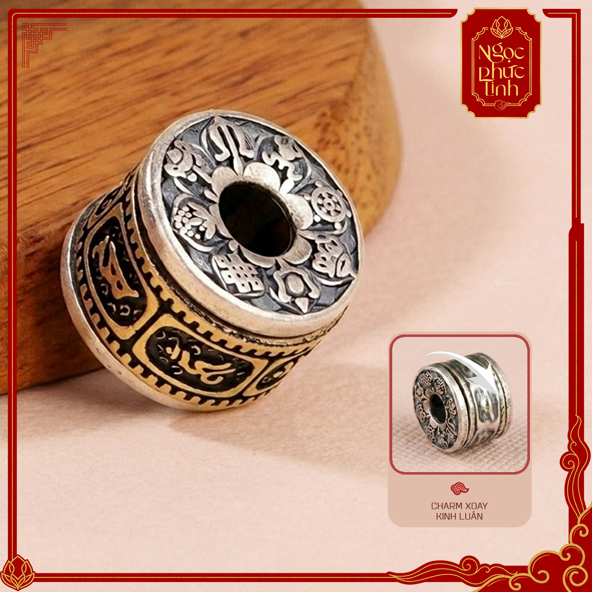 Vòng Tay Đá Mắt Hổ Xanh Kinh Luân - 10mm