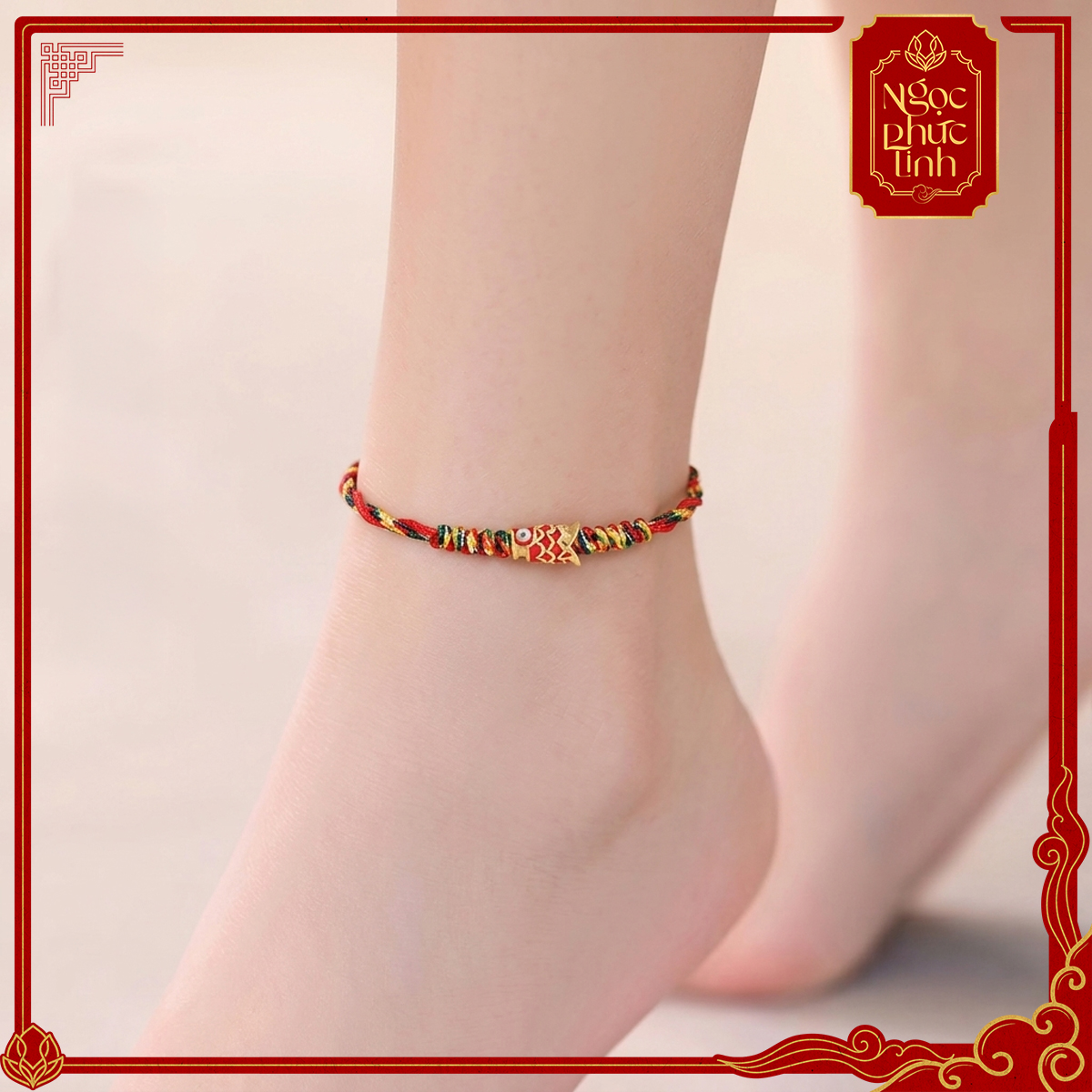 Vòng Tay Chỉ Ngũ Sắc Phúc Ngư