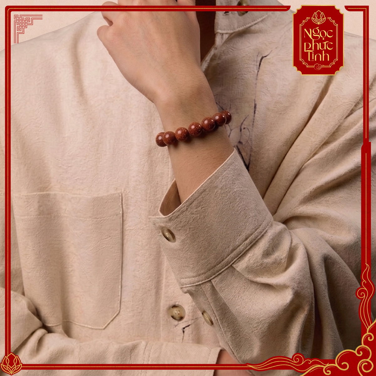 Vòng Tay Gỗ Tử Đàn Tự Nhiên - 8mm