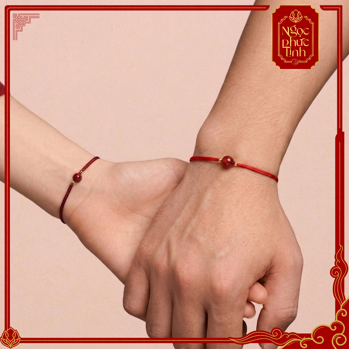 Vòng Tay Chỉ Đỏ Ngọc Châu Chu Sa