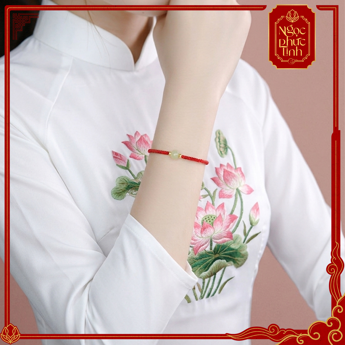 Vòng Tay Chỉ Đỏ Ngọc Bích