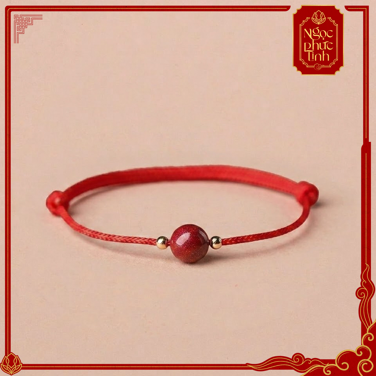 Vòng Tay Chỉ Đỏ Ngọc Châu Chu Sa