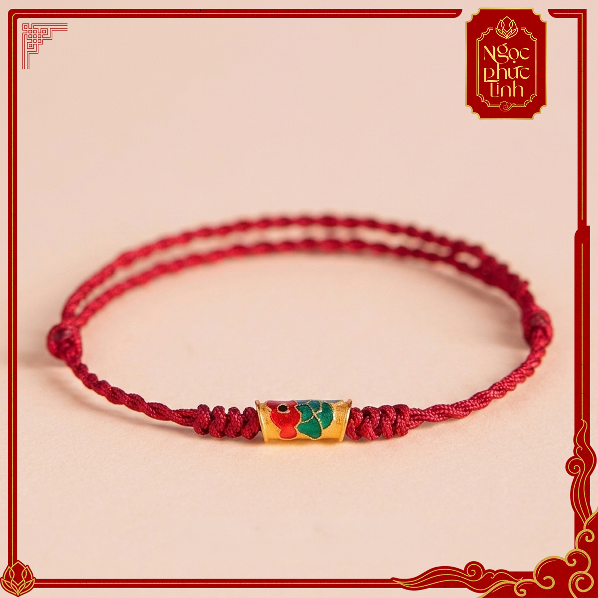 Vòng Tay Chỉ Ngũ Sắc Phúc Ngư