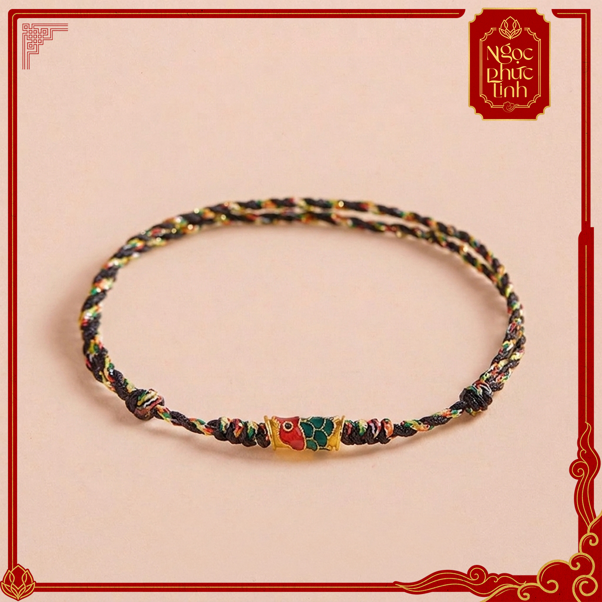 Vòng Tay Chỉ Ngũ Sắc Phúc Ngư