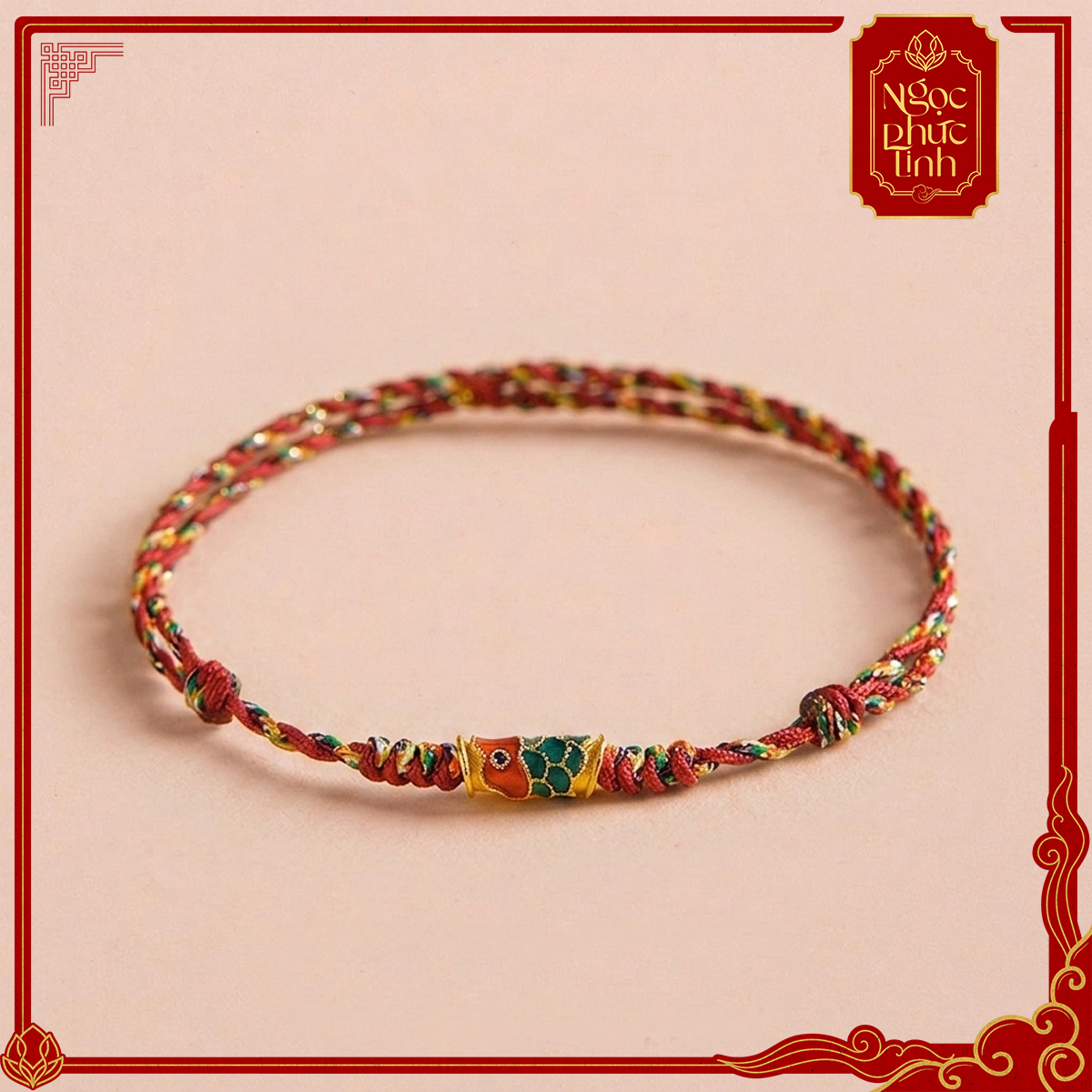 Vòng Tay Chỉ Ngũ Sắc Phúc Ngư