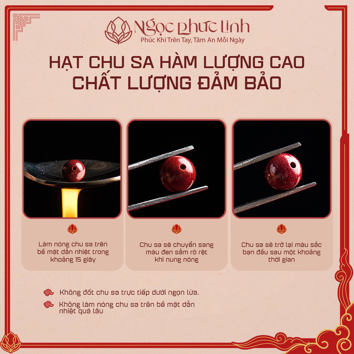 Vòng Tay Đá Chu Sa Kim Ngân - 6mm