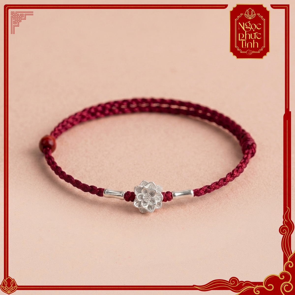 Vòng Tay Chỉ Đỏ Trúc Tâm Hoa