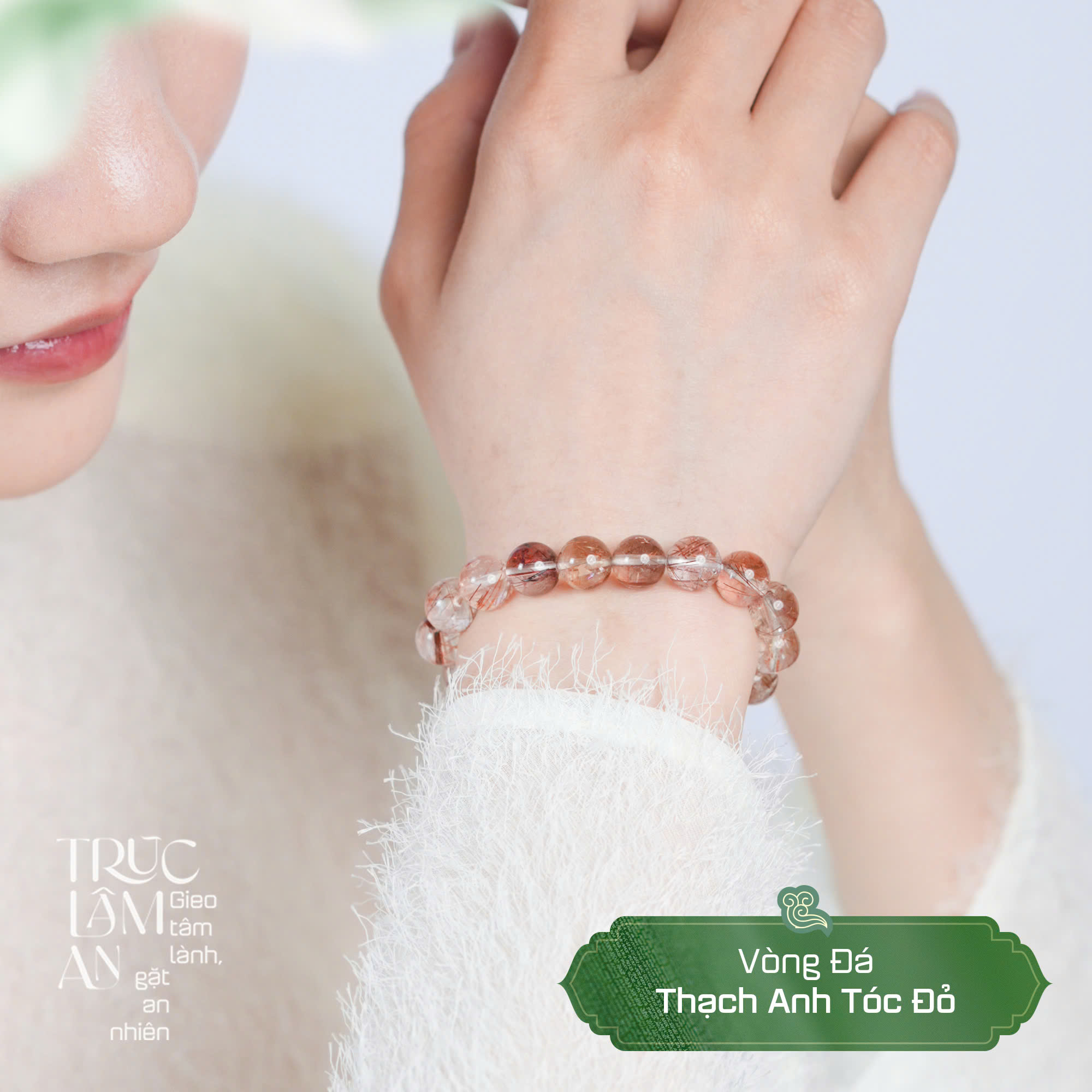 Hạt Đá Thạch Anh Tóc
