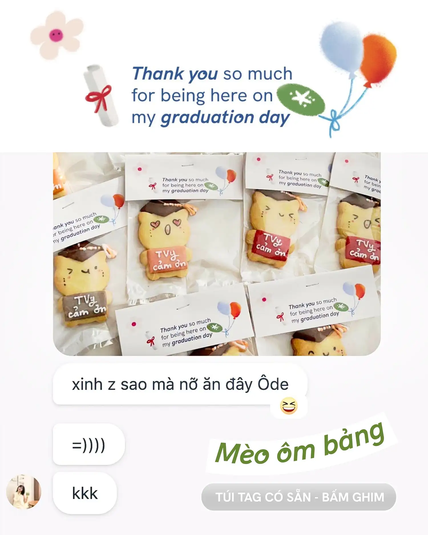 Quà đáp lễ Tốt nghiệp - Mẫu ôm bảng