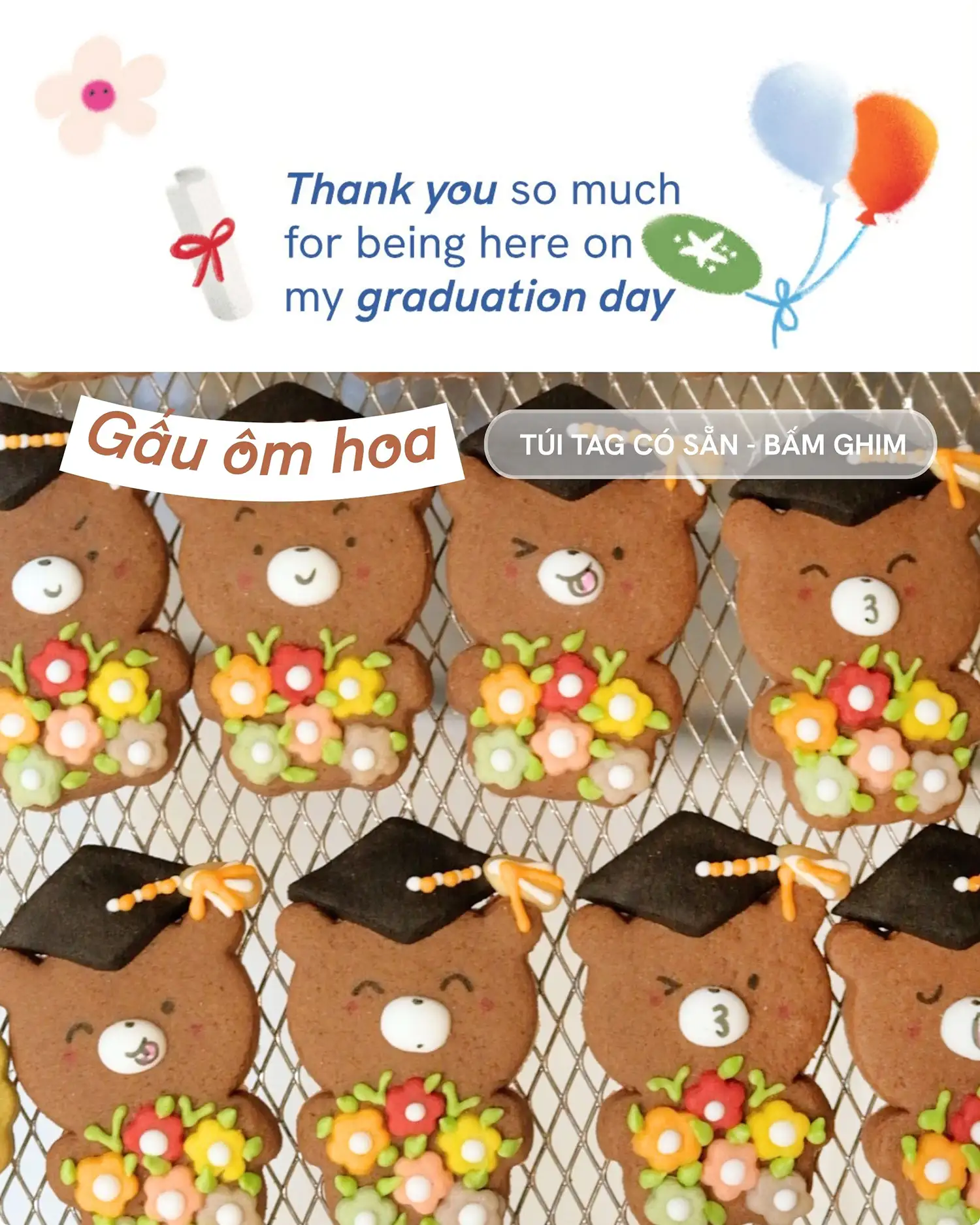 Quà đáp lễ Tốt nghiệp - Mẫu ôm hoa